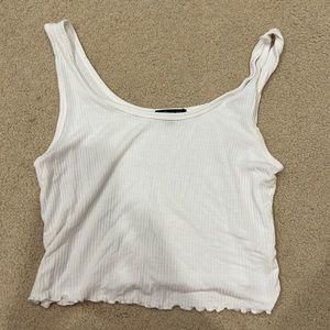 White cropped tank top